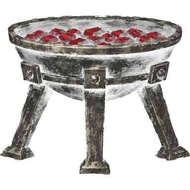 The Cinderwatch sigil: an iron brazier of banked coals