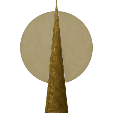 The Sunspire Covenant sigil: the sunspire obelisk dividing a low sun